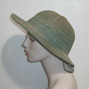Vintage Army Green Safari Hat Costume Retro Olive Green Military Jungle